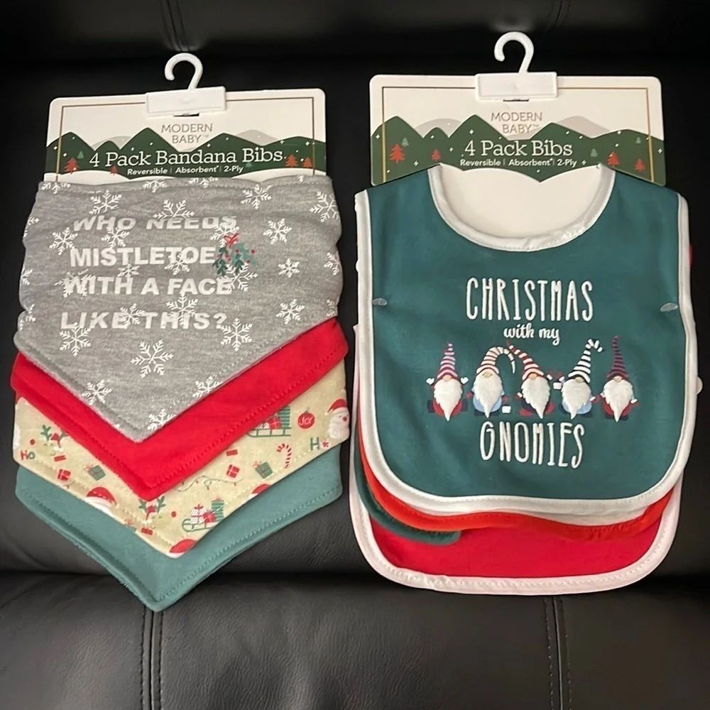 2 set - 8 pack bibs for babies